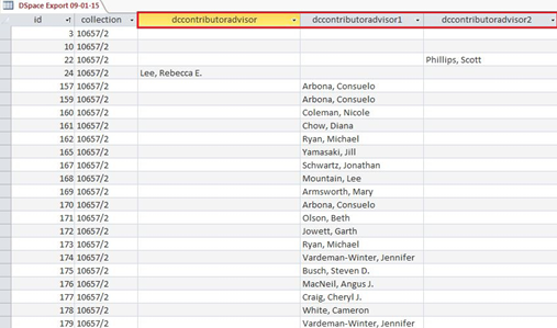 Exported xls file in Microsoft Access with duplicate columns