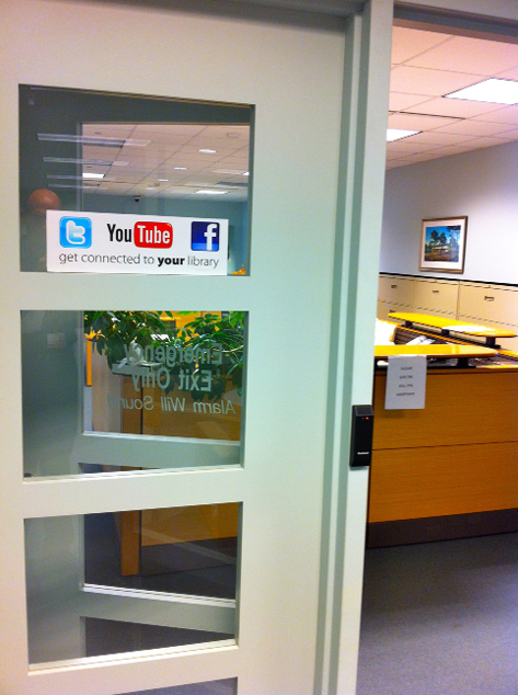 Figure 2.10. Social media signage at Topeka and Shawnee County Public Library