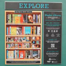 Digital Library wallpaper at local community centers and the Henry B. Gonzalez Convention Center