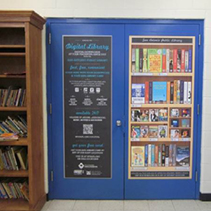 Digital Library wallpaper at local community centers and the Henry B. Gonzalez Convention Center